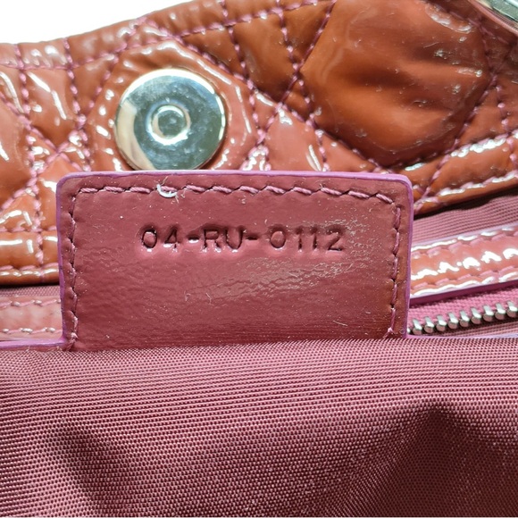 Dior Bag Red Patent Leather Quilted Vintage Preowned - Picture 8 of 15